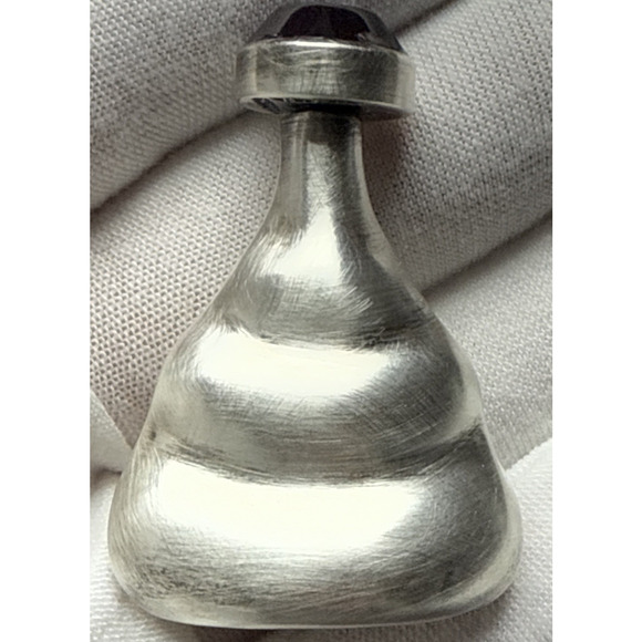 Taxco Sterling Silver TH-112 Mini Perfume Bottle Modern Blue Cabochon As Is - Picture 14 of 15